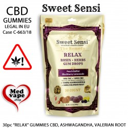 "RELAX" GUMMIES 10mg CBD + 1mg. FULL SPECTRUM 10PC - SWEET SENSI CBG WEED CANNABIS THC