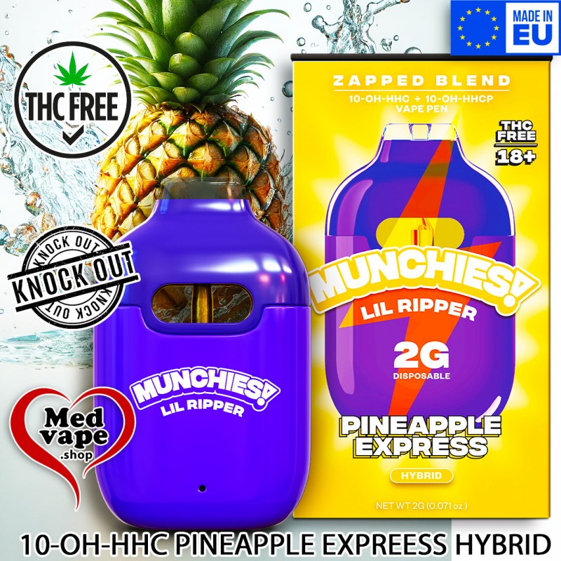 LIL RIPPER PINEAPPLE EXPRESS 2ml 10-OH - MUNCHIES WEED CANNABIS LEGAL THC